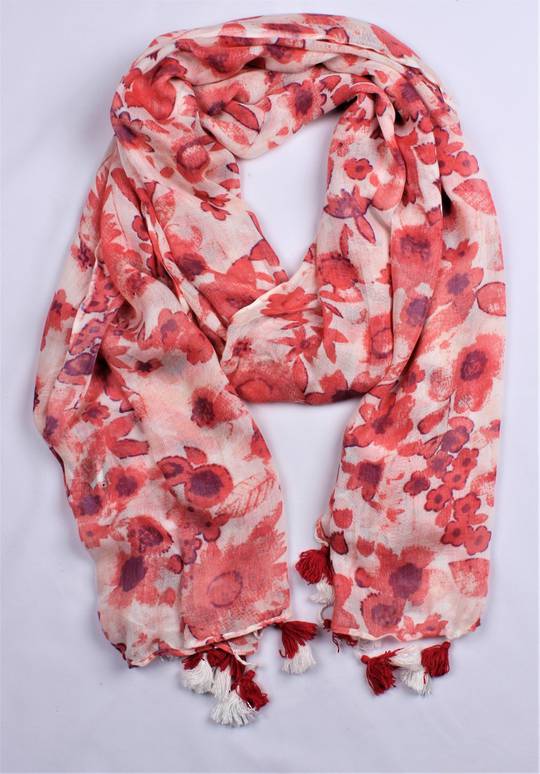 Alice & Lily printed scarf  flower bed red Style: SC/SUM18/V3